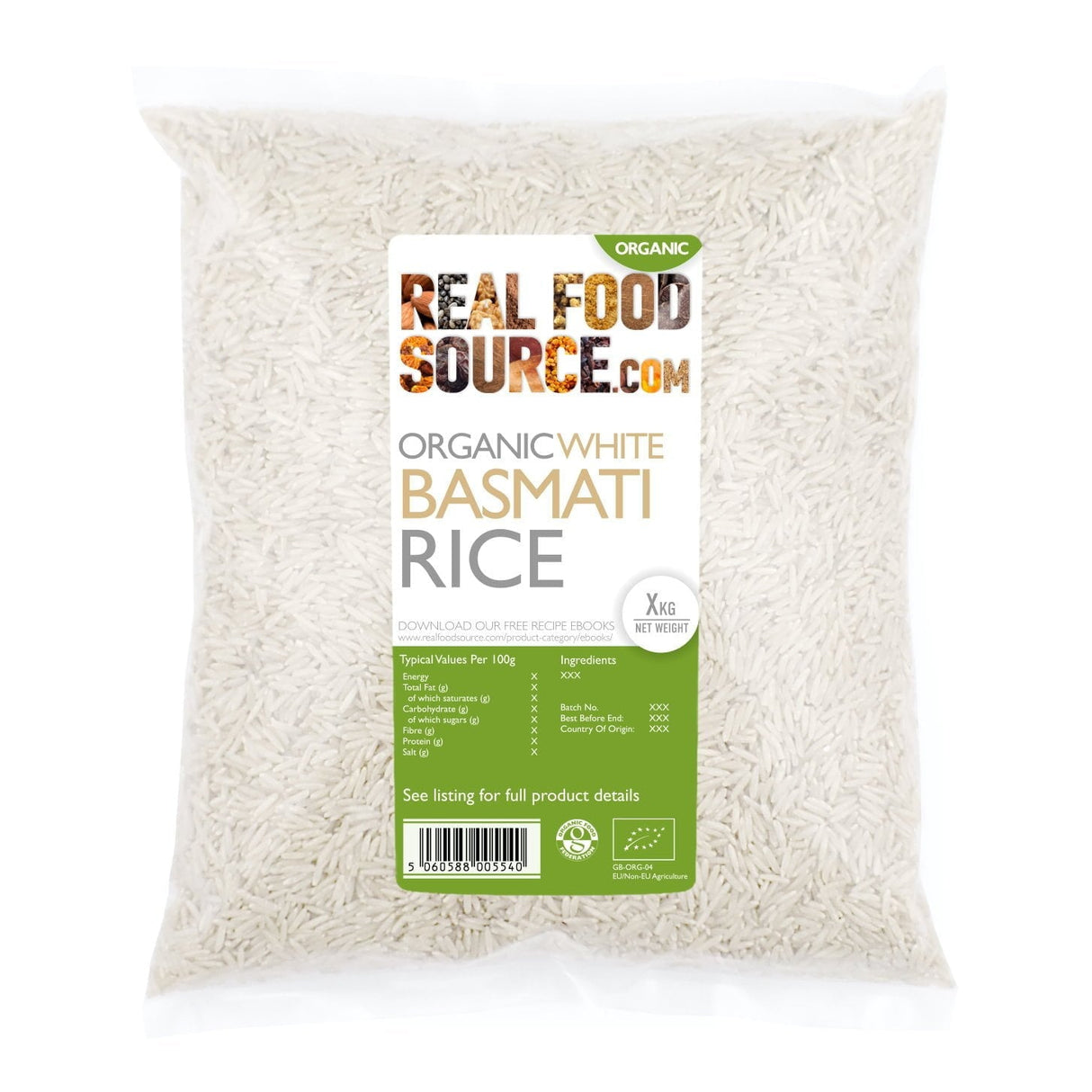Organic White Basmati Rice Savvy Pack 2.5kg