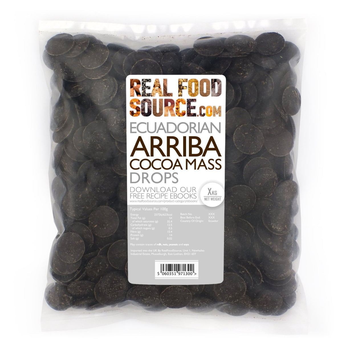 Ecuadorian Arriba Cacao Mass / Liquor Drops