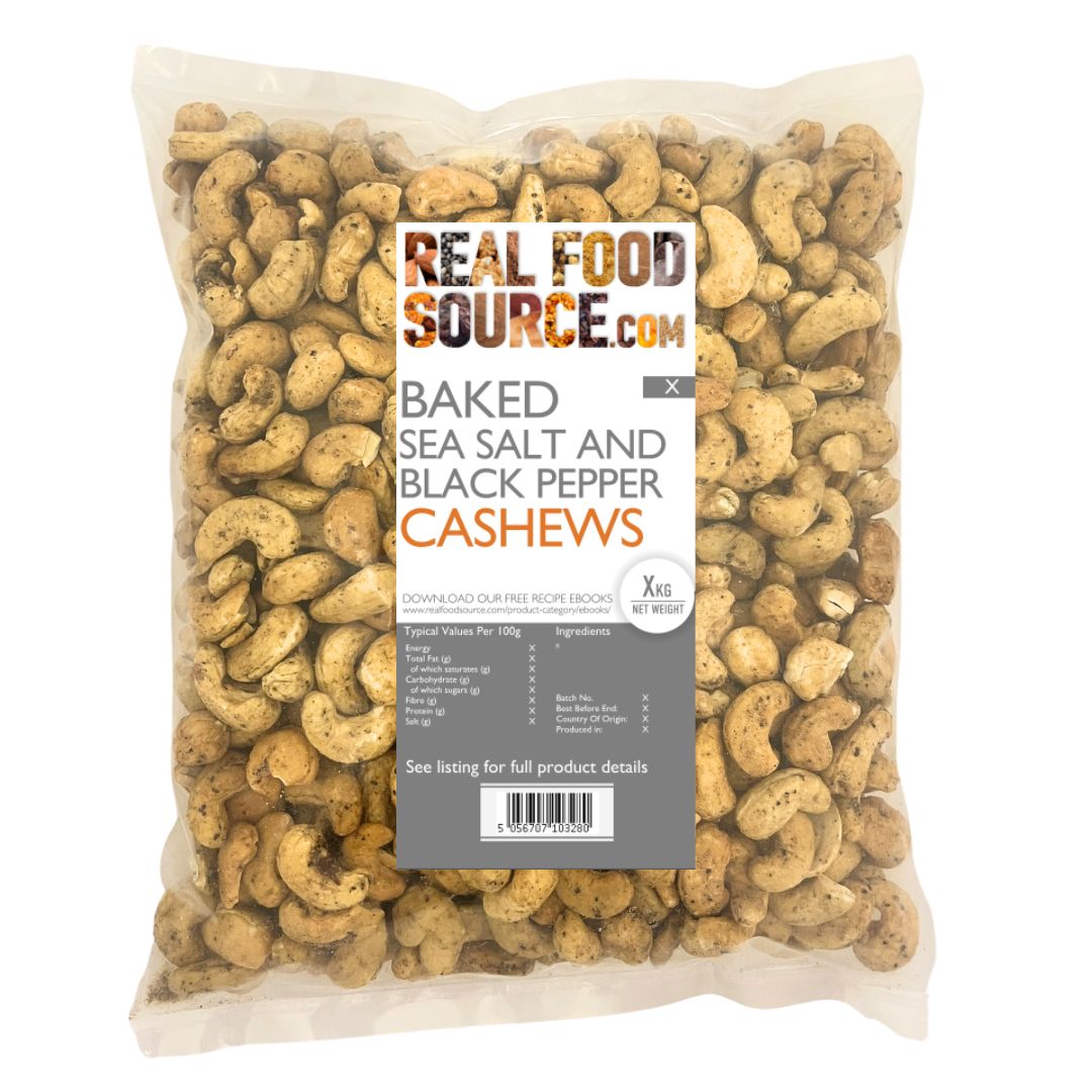 Baked Sea Salt and Black Pepper Cashews