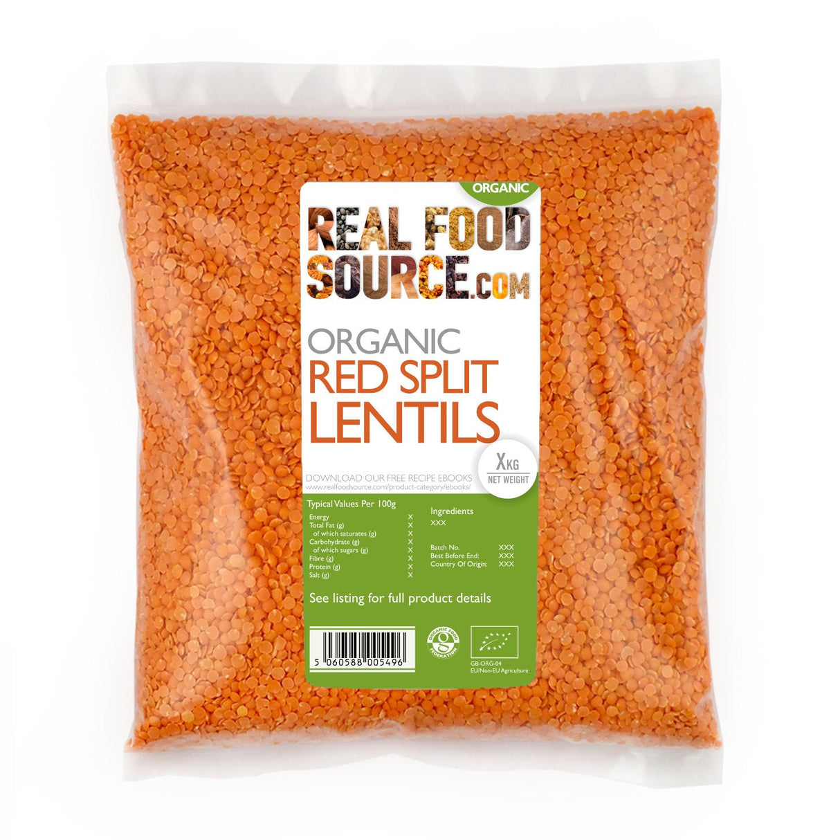 Organic Red Split Lentils