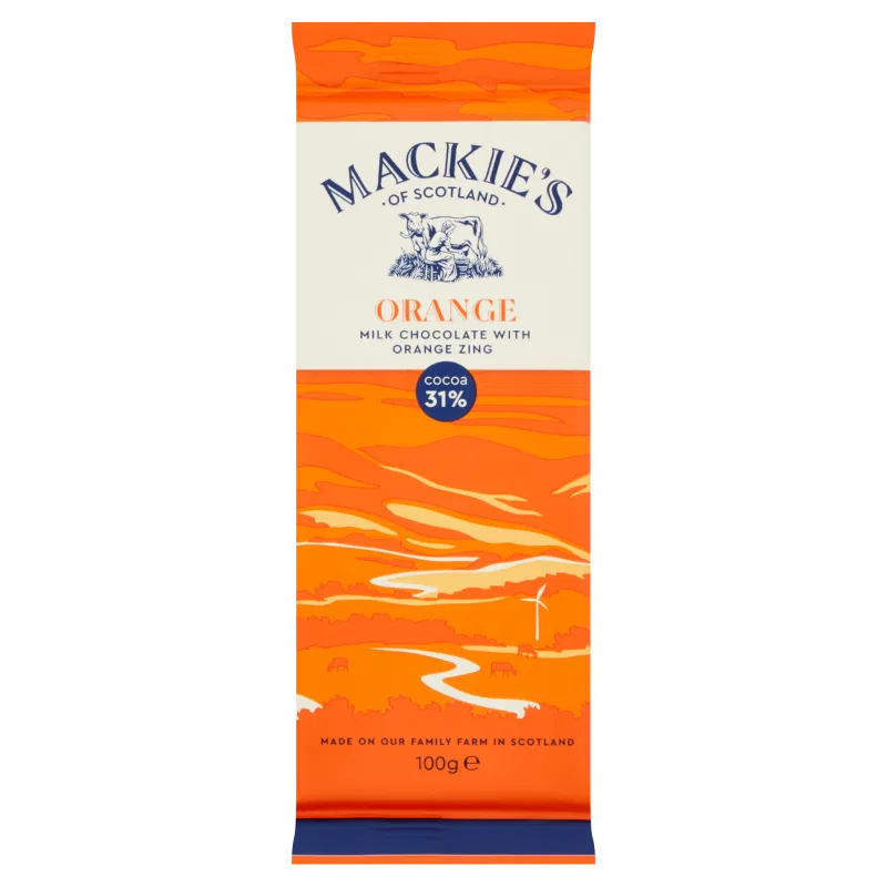 Mackies - Orange Milk Chocolate Bar 100g