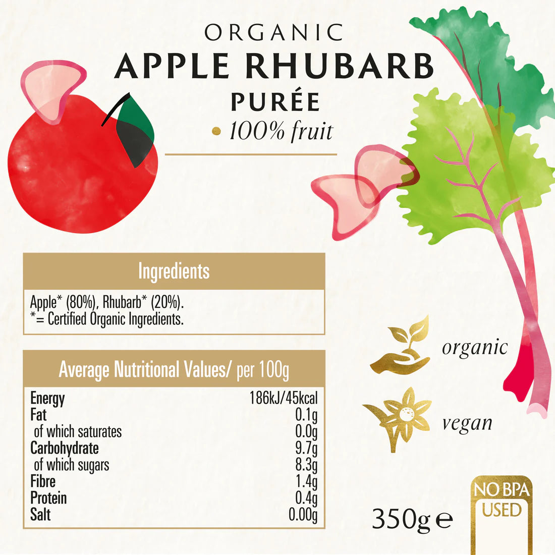 Biona Organic Apple & Rhubarb Puree