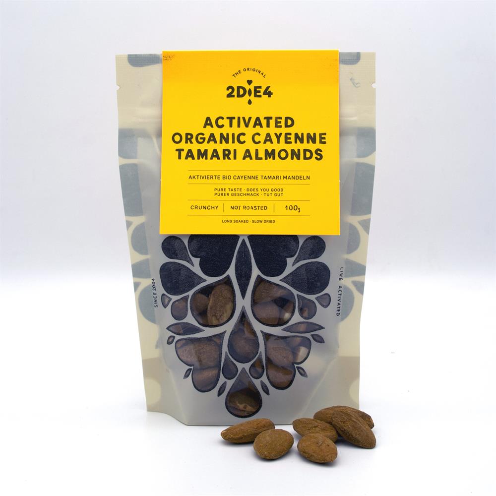 2DiE4 Live Foods - Activated Organic Cayenne Tamari Almonds
