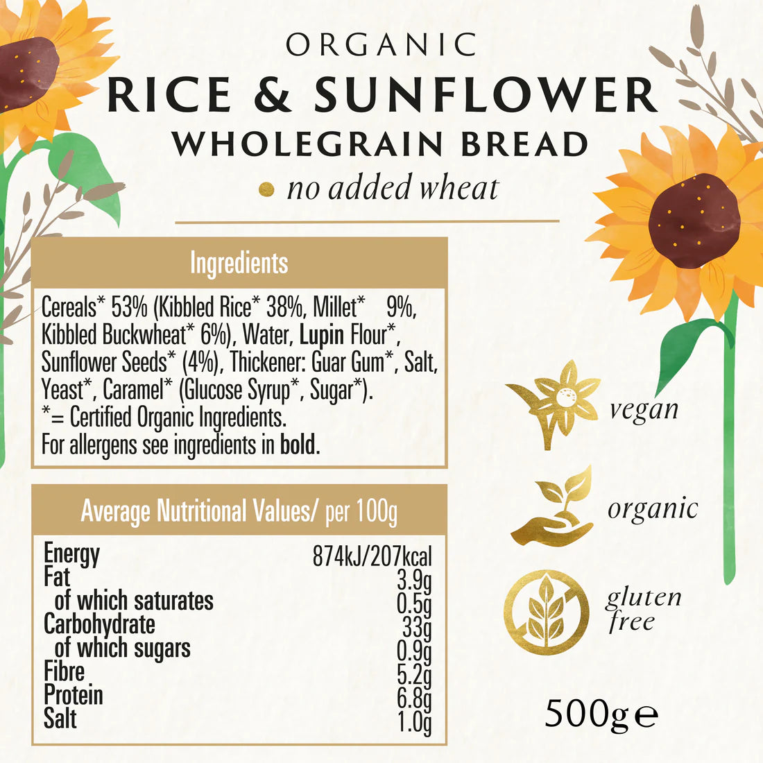 Biona Organic Rice & Sunflower Seed Bread