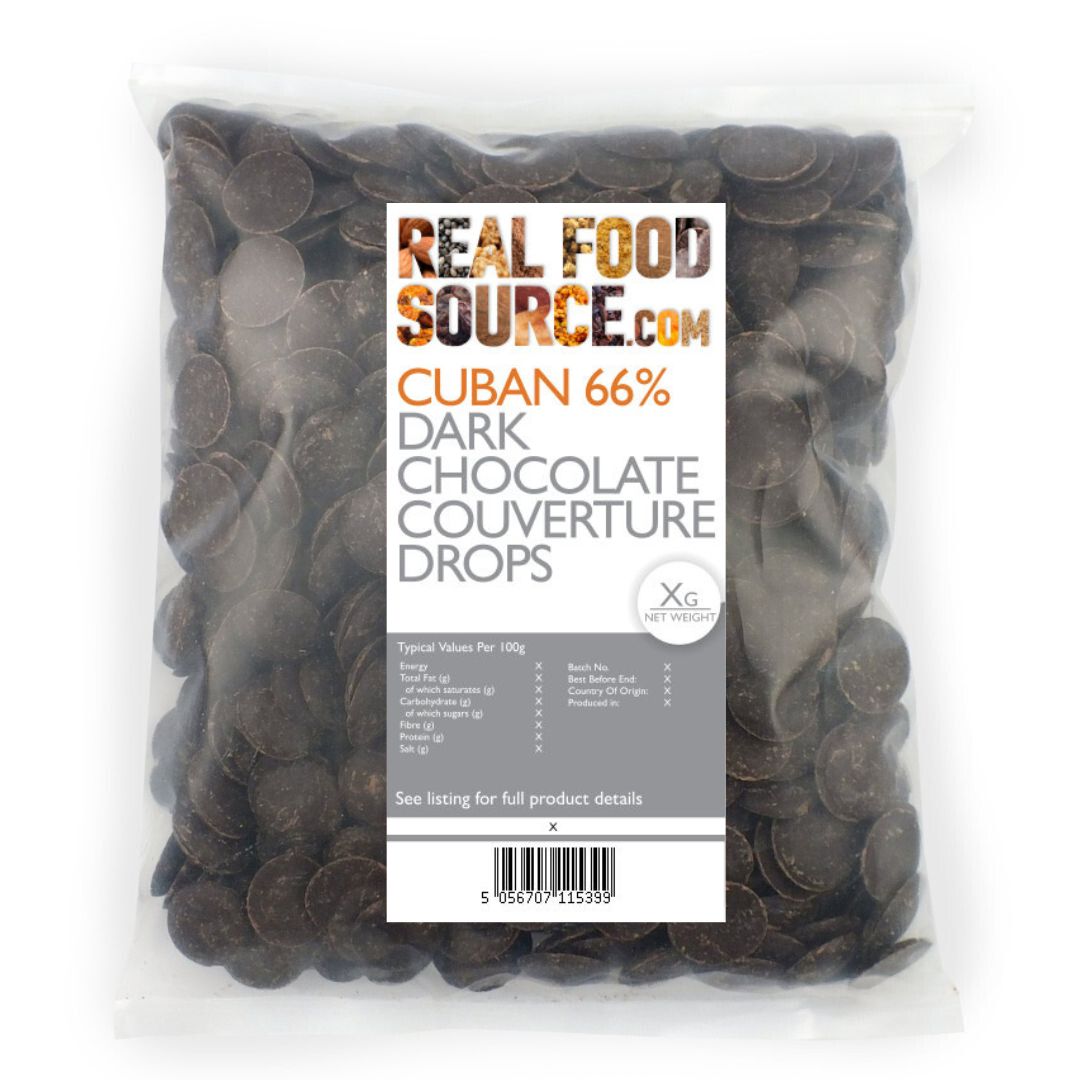 Cuban 66% Dark Chocolate Couverture Drops
