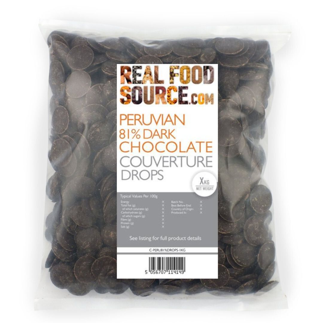 Peruvian 81% Dark Chocolate Couverture Drops