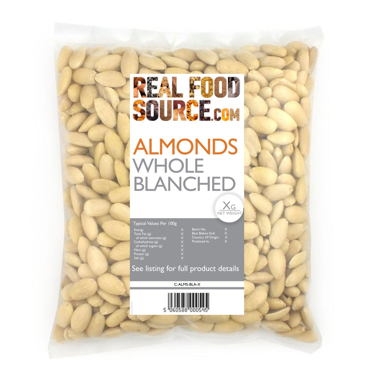 Almonds, Whole Blanched