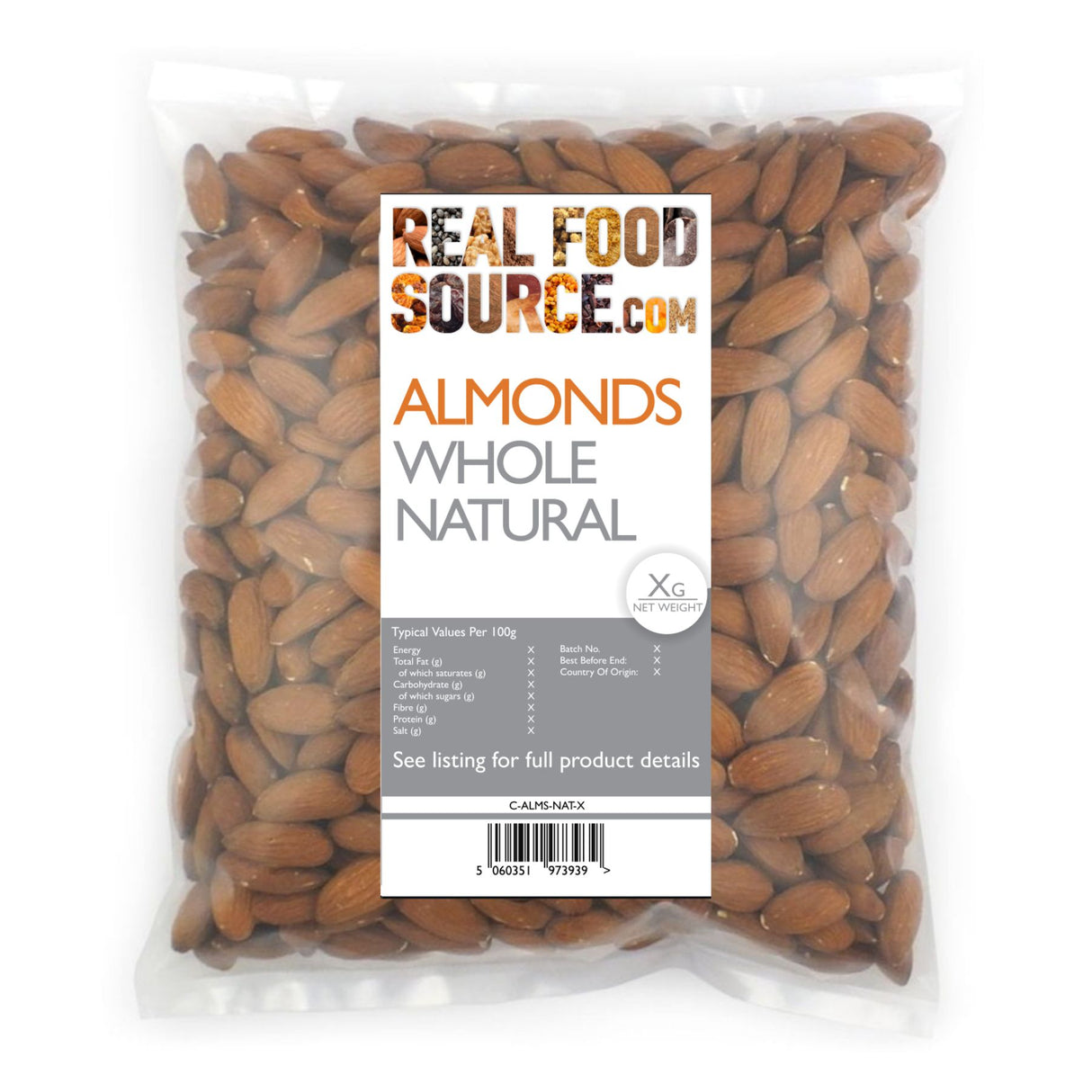 Almonds, Whole Natural