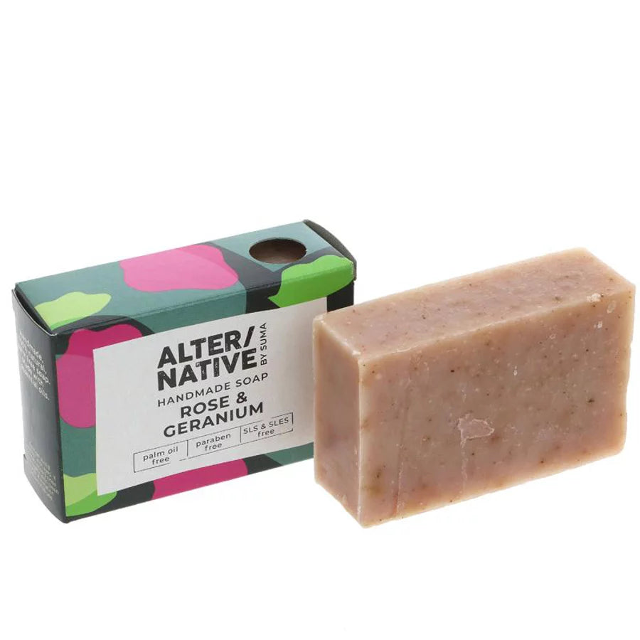 Alter/Native By Suma Handmade Soap - Rose & Geranium - 95g