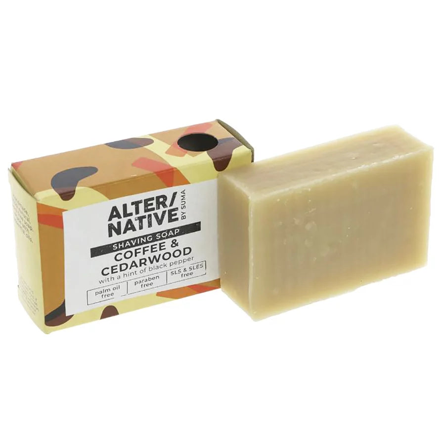 Alter/Native By Suma Shaving Bar -  Coffee & Cedarwood - 95g