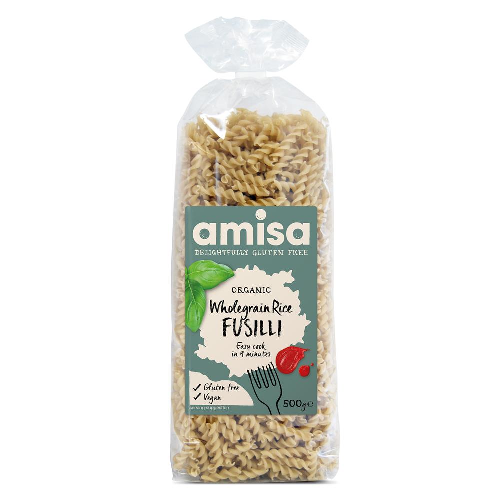 Amisa - Organic Gluten Free Wholegrain Rice Fusilli 500g