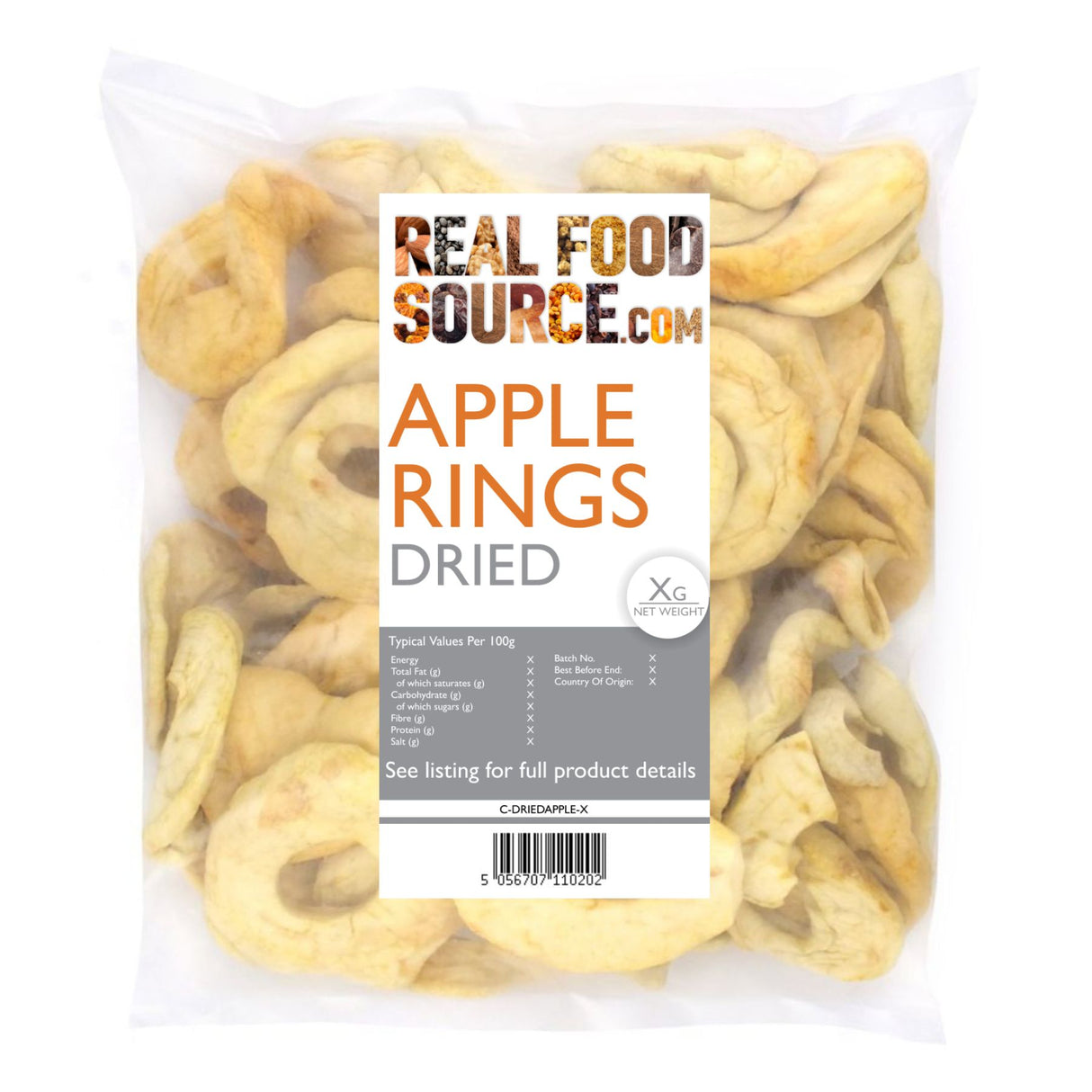 Apple Rings, Dried
