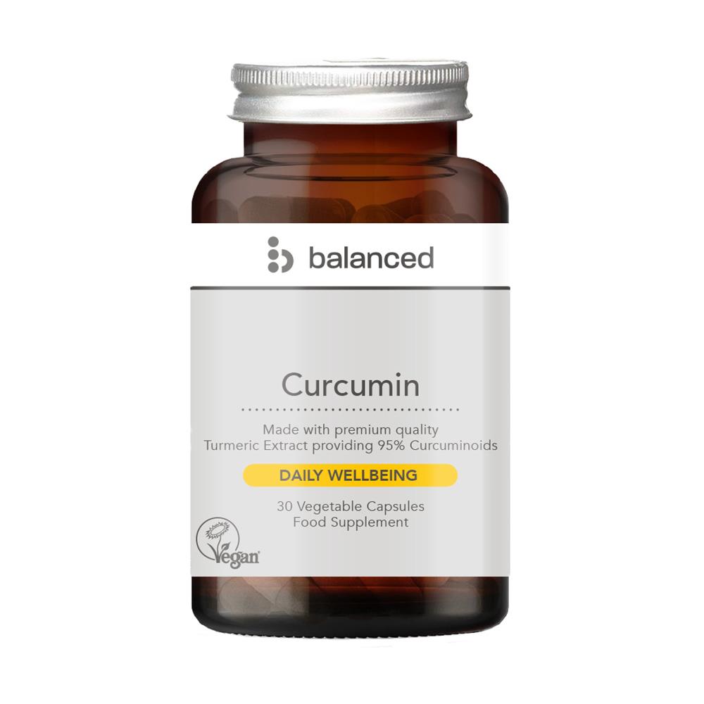 Balanced - Curcumin (Turmeric Extract) 30 Veggie Caps - Reusable Bottle