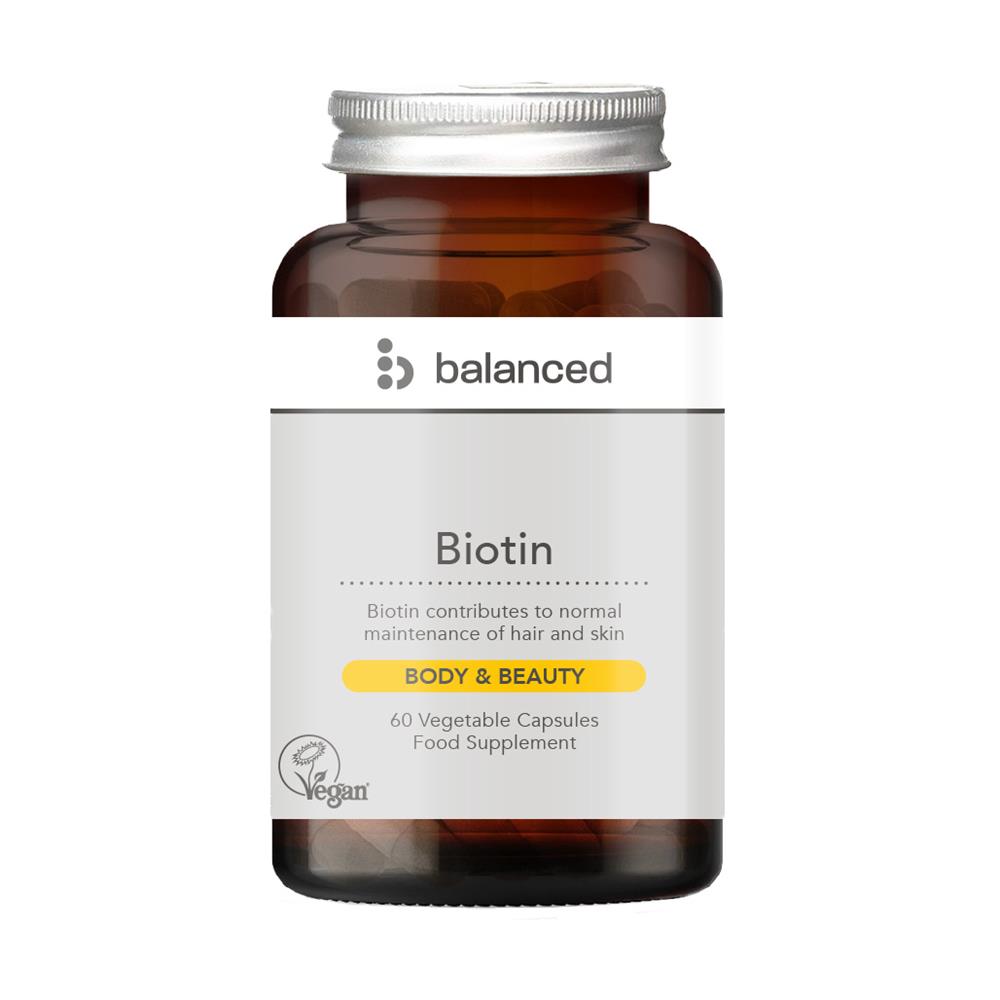 Balanced - Biotin 60 Veggie Caps - Reusable Bottle