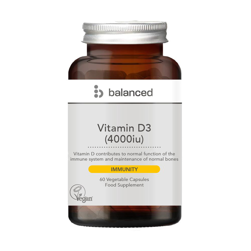Balanced - Vitamin D3 4000iu 60 Veggie Caps - Reusable Bottle