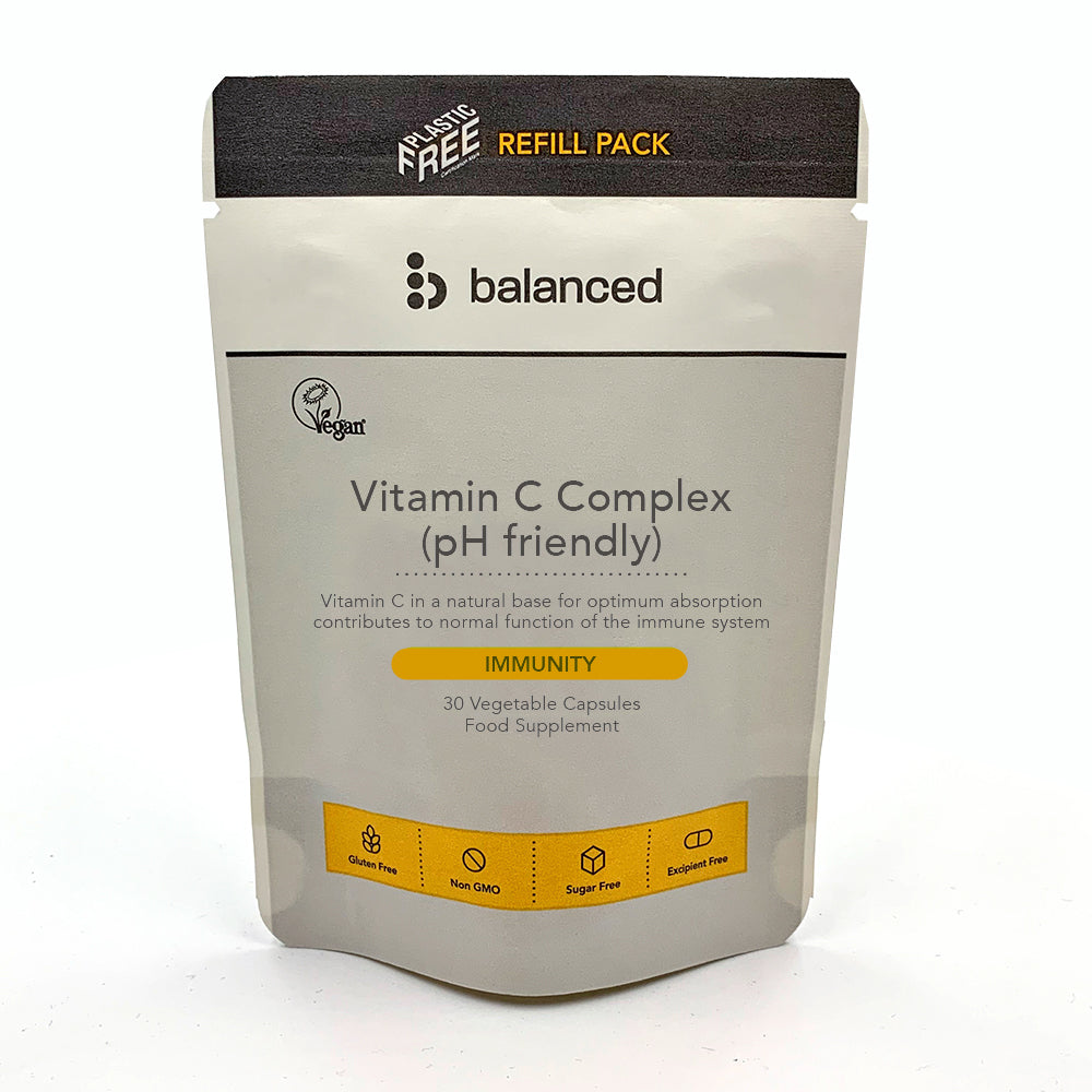 Balanced - Vitamin C Complex (pH Friendly) 30 Veggie Caps - Refill Pouch
