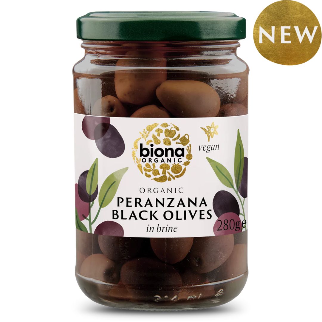 Biona Organic Peranzana Black Olives In Brine