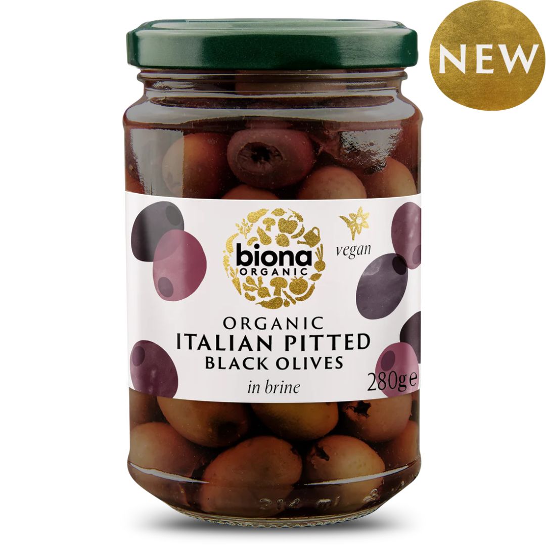 Biona Organic Pitted Black Olives In Brine