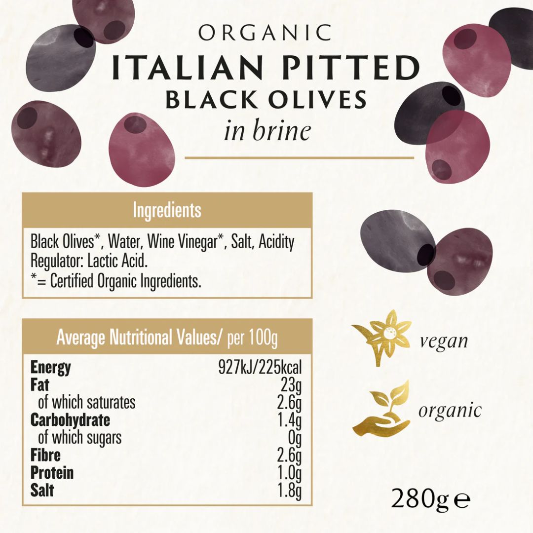 Biona Organic Pitted Black Olives In Brine