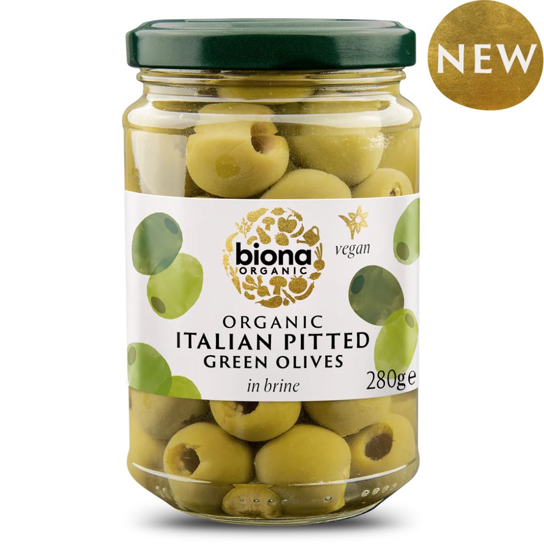 Biona Organic Pitted Green Olives In Brine