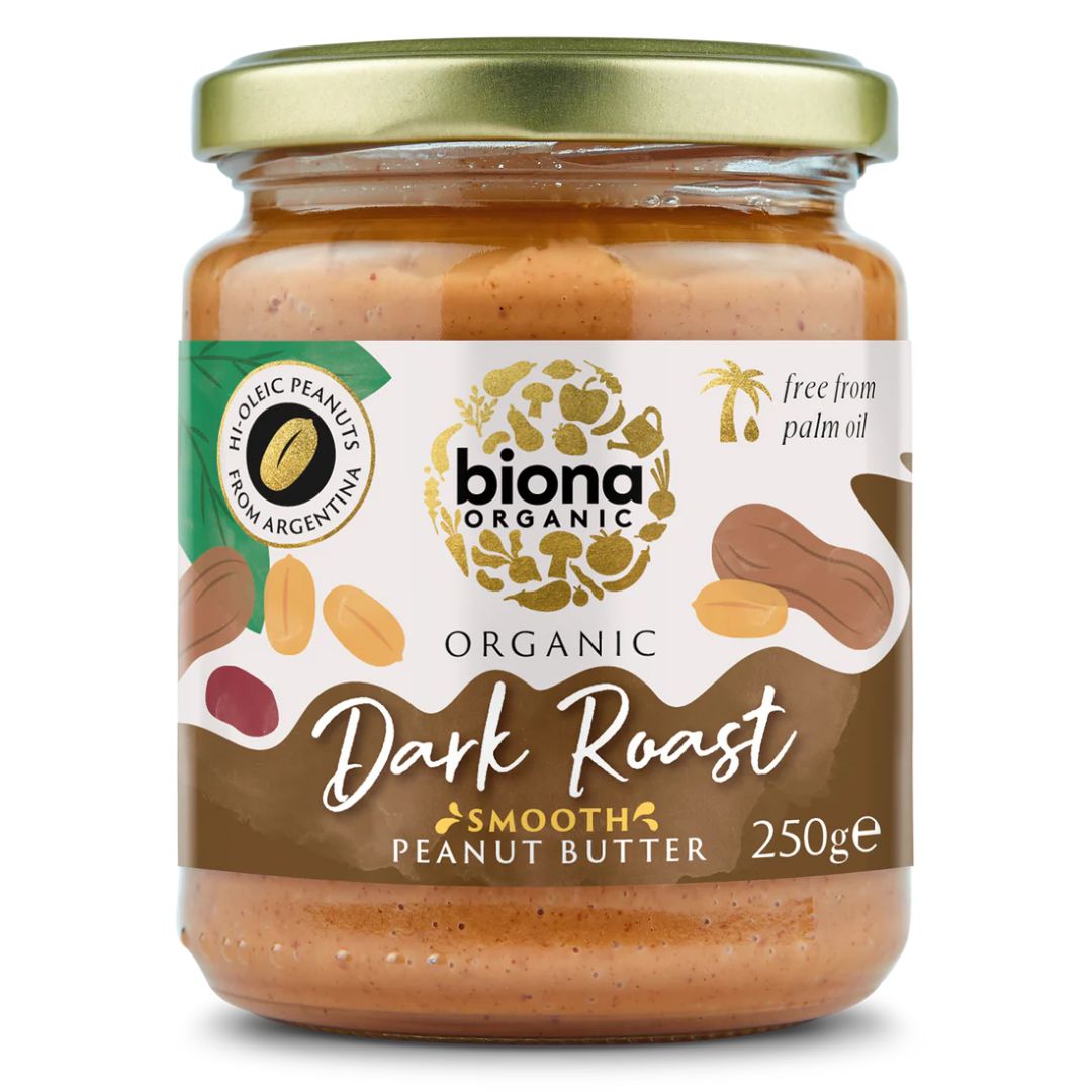 Biona Organic Dark Roast Hi-Oleic Peanut Butter Smooth