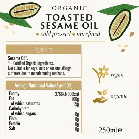 Biona Organic Toasted Sesame Seed Oil