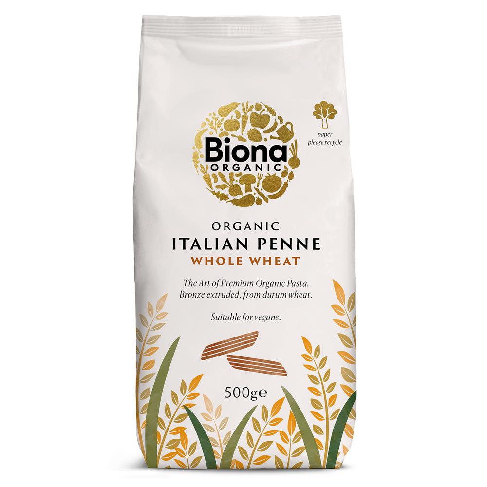 Biona Organic - Organic Wholewheat Penne Pasta 500g