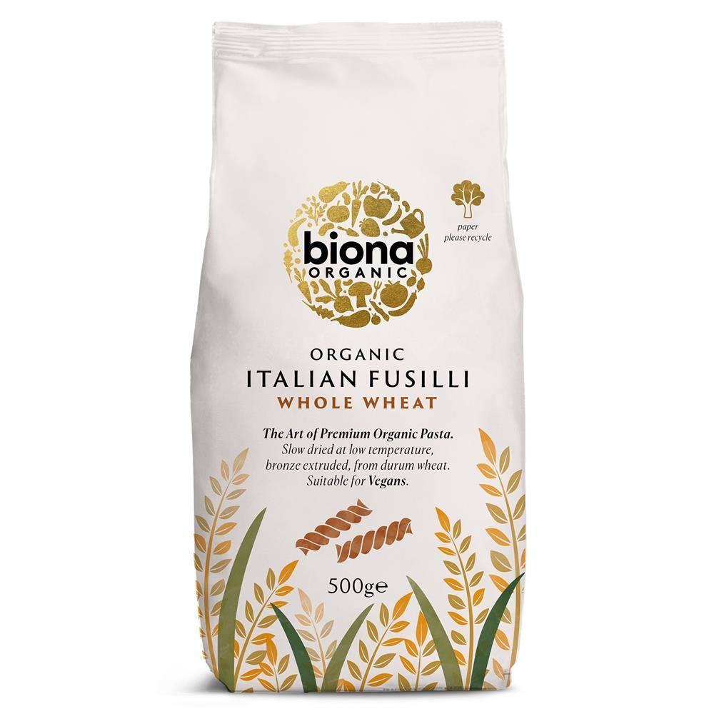 Biona Organic - Organic Wholewheat Fusilli Pasta 500g
