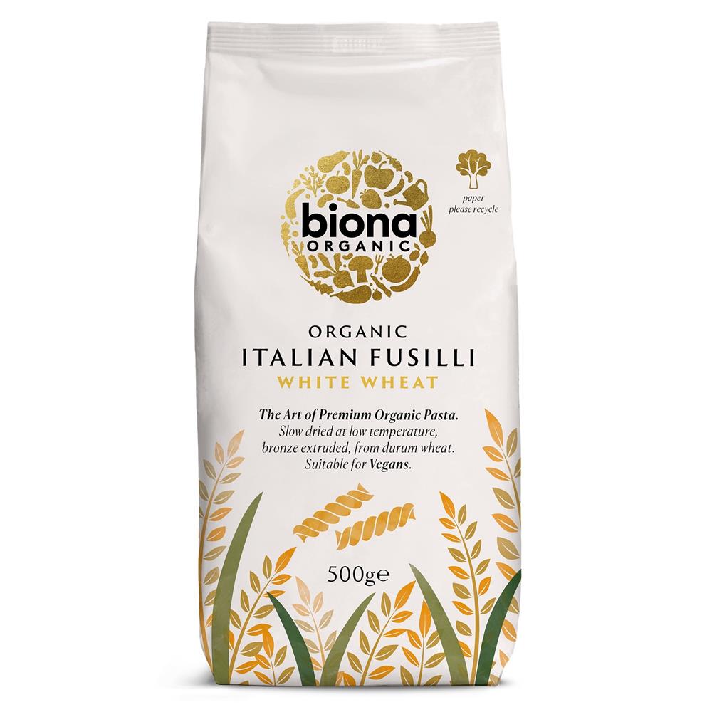 Biona Organic - Organic White Fusilli Pasta 500g