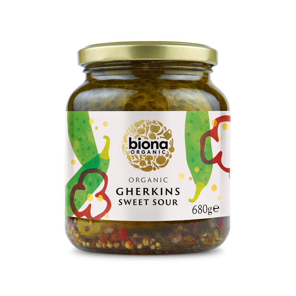 Biona Organic Sweet & Sour Gherkins