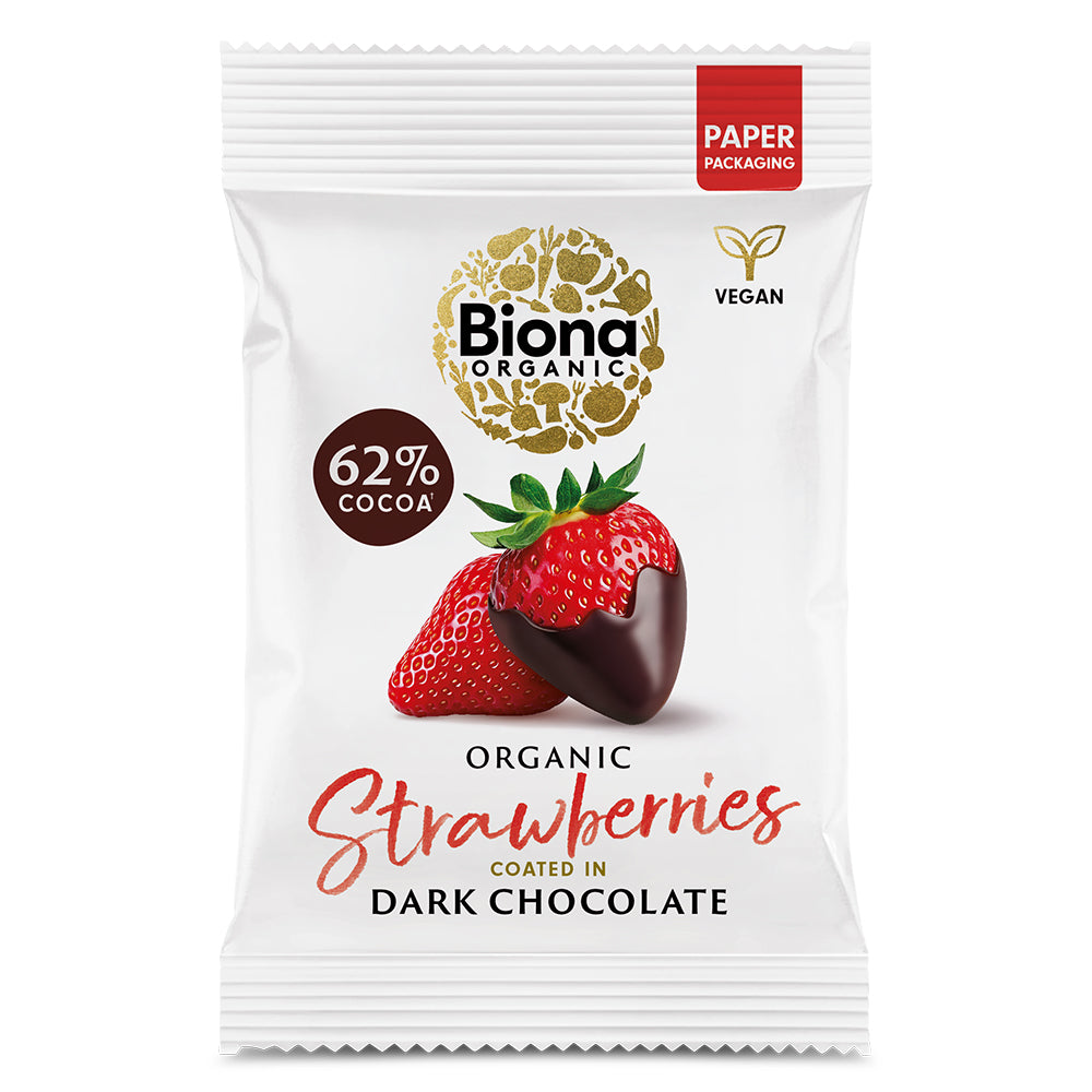 Biona Organic - Organic Dark Chocolate Strawberries 90g