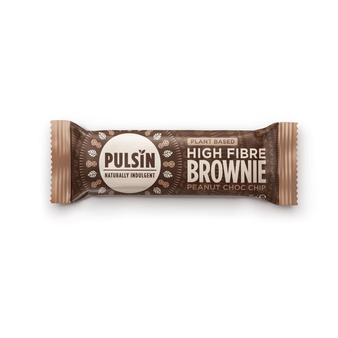 Pulsin Peanut Choc Chip High Fibre Vegan Brownie