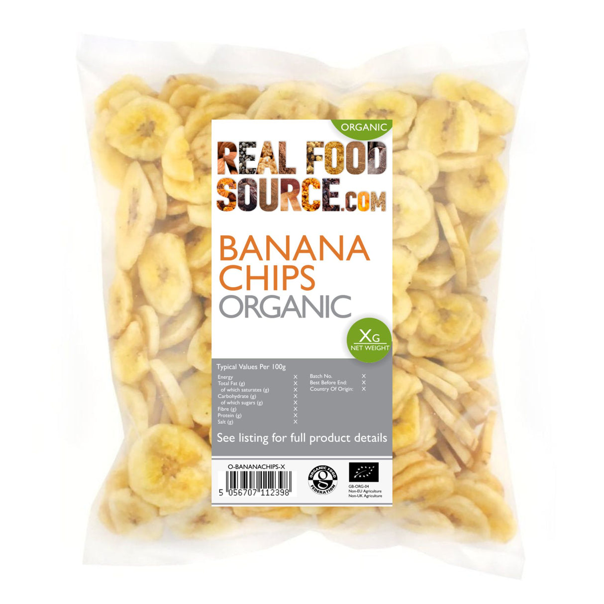 Banana Chips, Organic