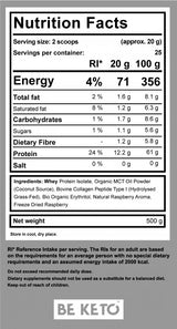 BeKeto Diet Keto Shake Wild Raspberry