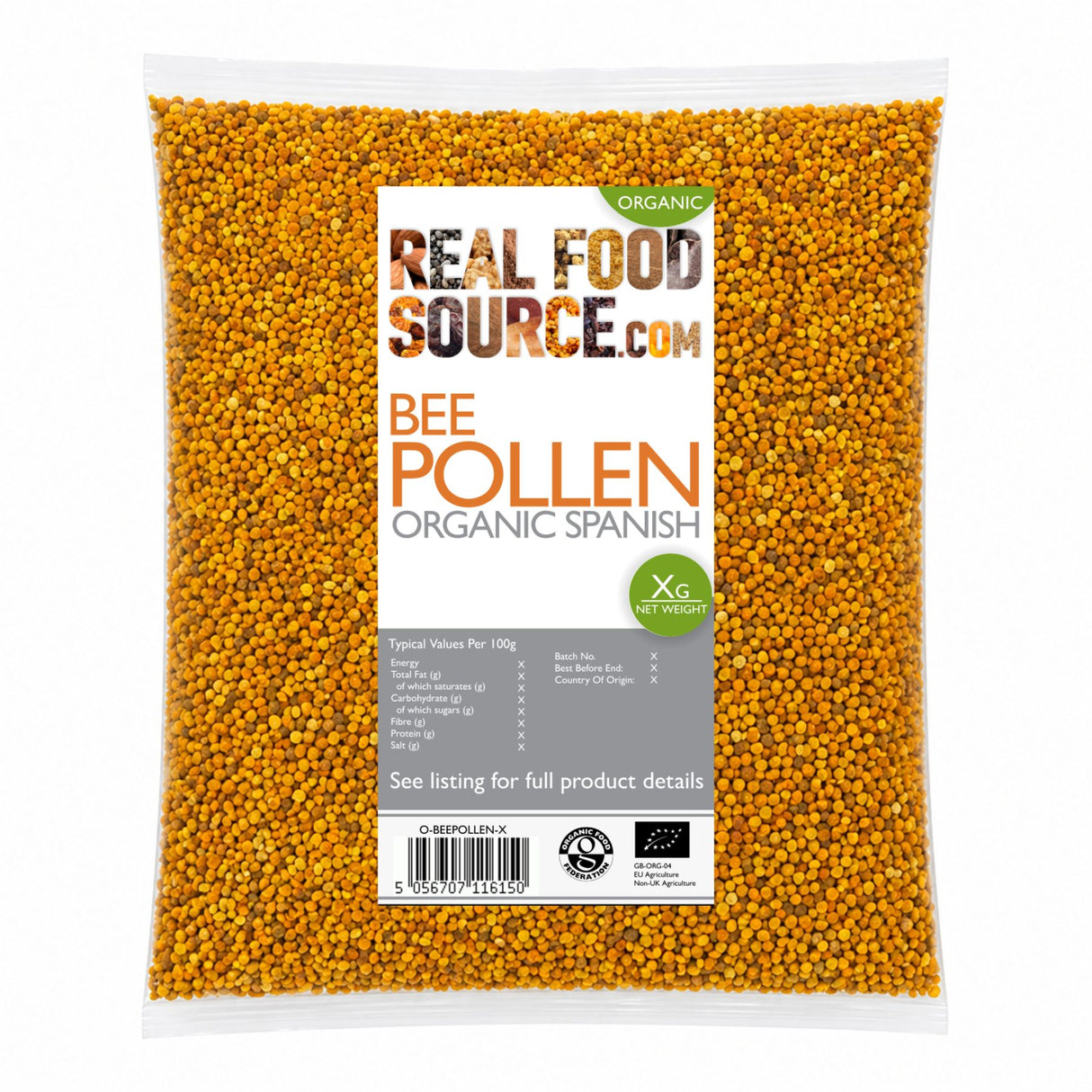 Bee Pollen, Organic Spanish