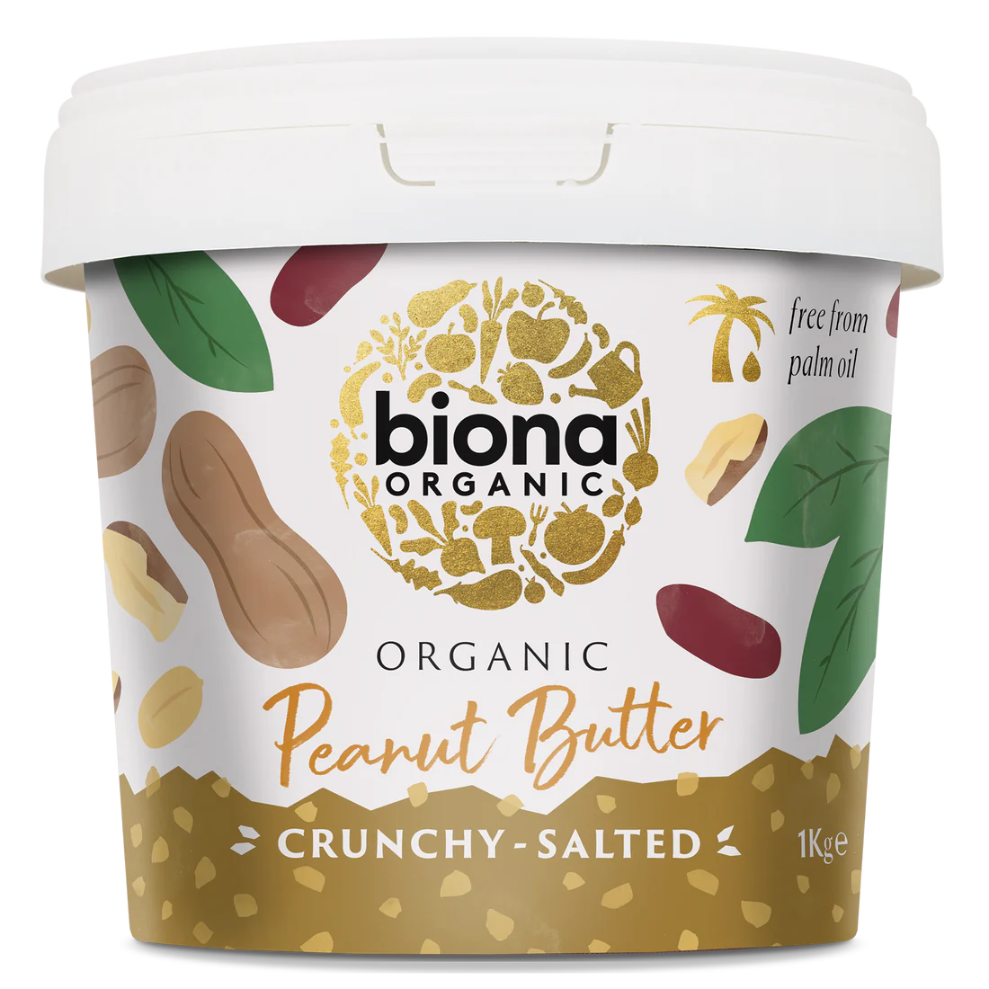 Biona Organic Peanut Butter Crunchy - With Salt