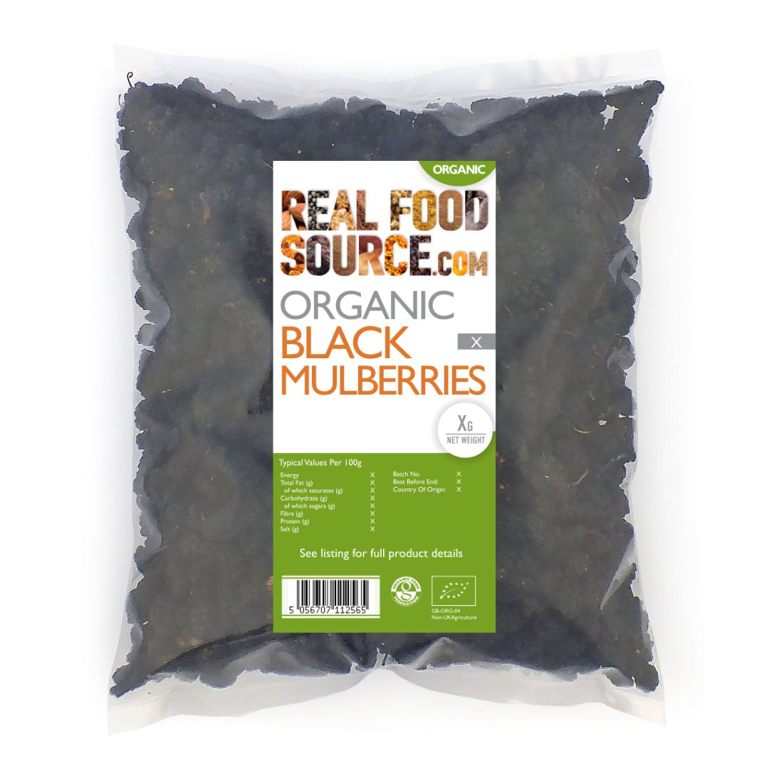 Organic Dried Black Mulberries – RealFoodSource