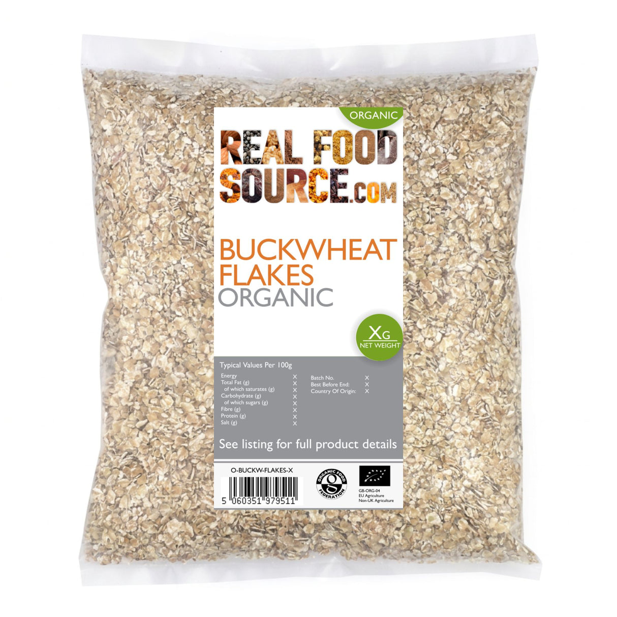 Buckwheat Flakes, Organic