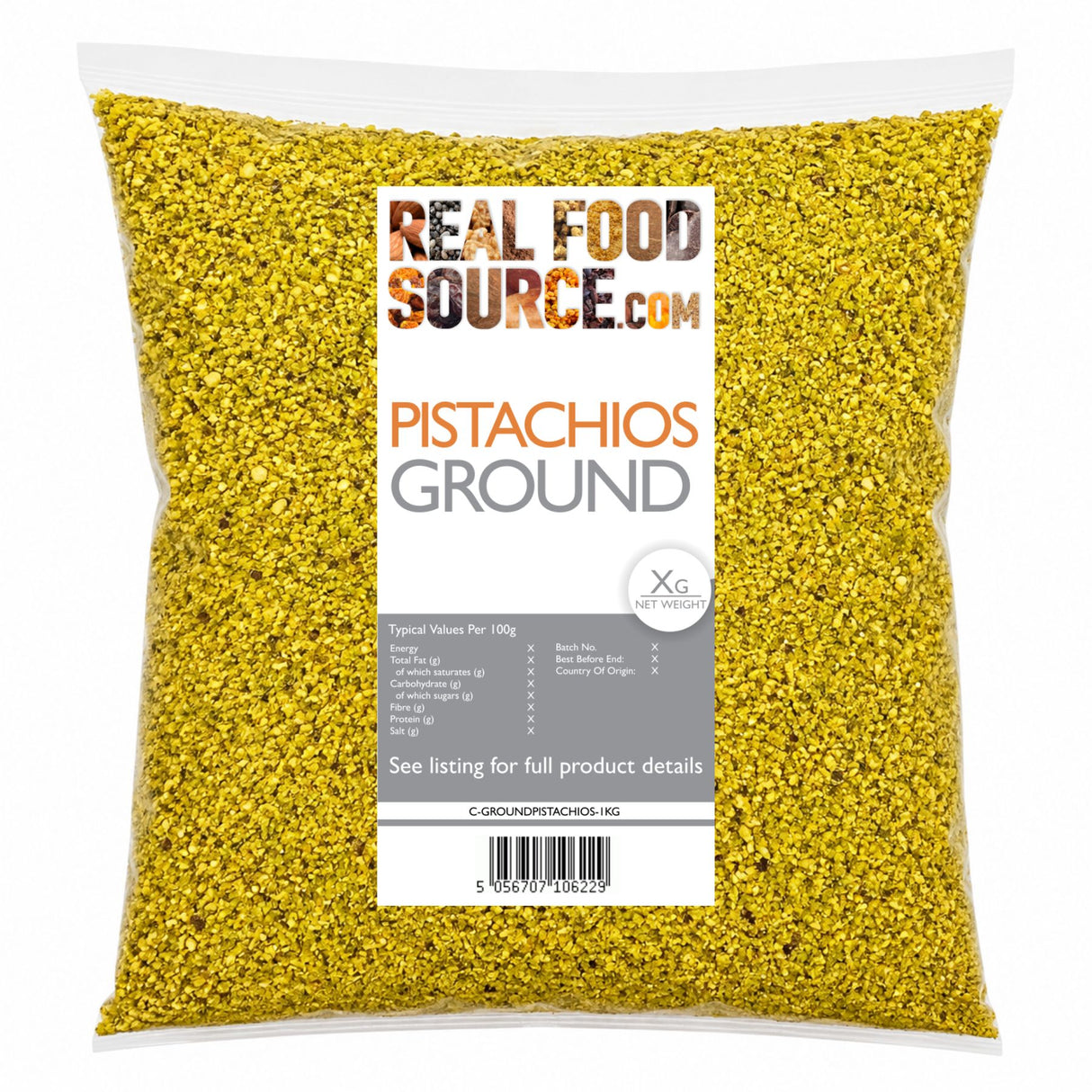 Pistachios, Ground