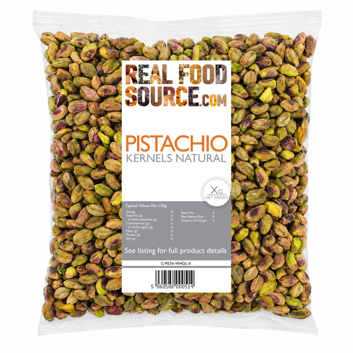 Pistachio Kernels, Natural