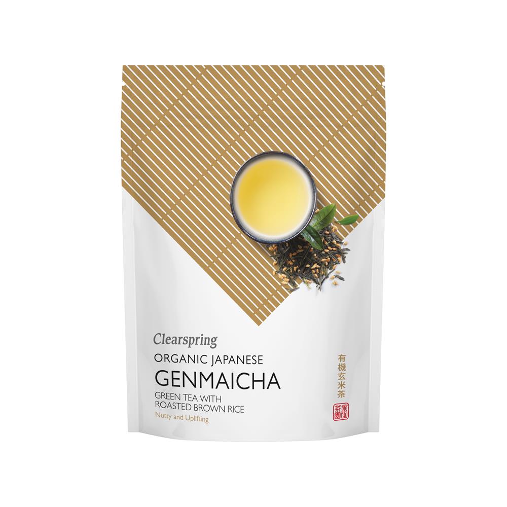 Clearspring Organic Genmaicha Japanese Green Tea with Roasted Rice