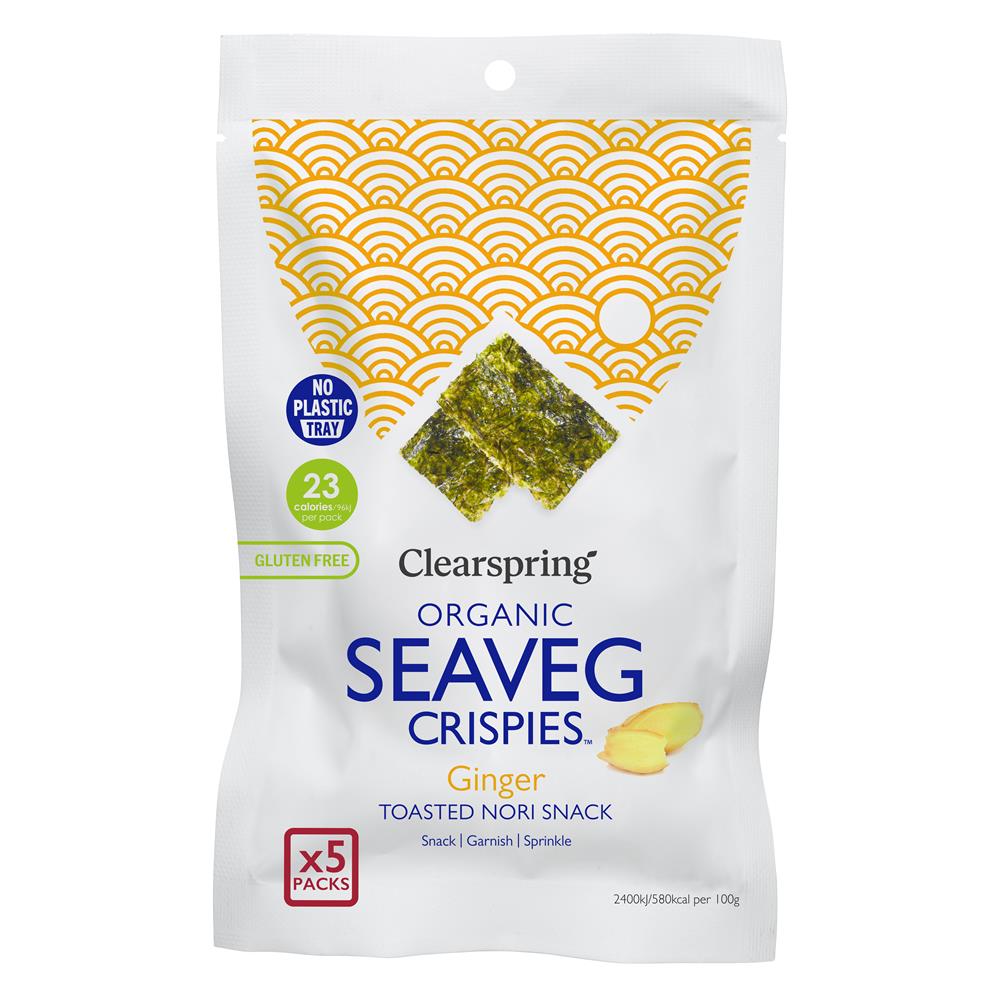 Clearspring Organic Seaveg Crispies Multipack - Ginger