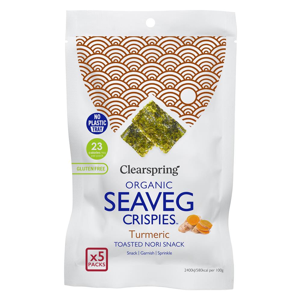 Clearspring Organic Seaveg Crispies Multipack - Turmeric