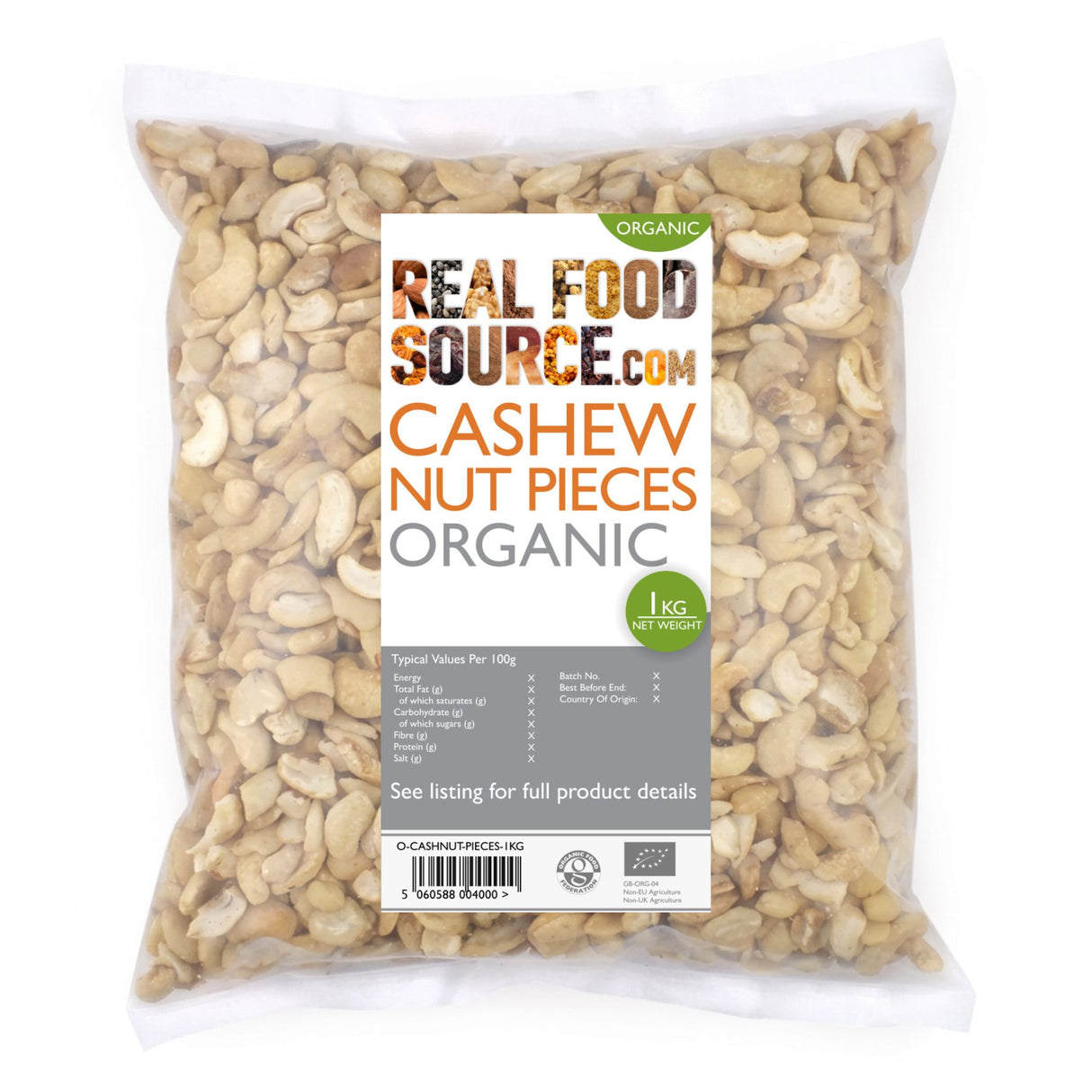 Cashew Nut Pieces, Organic
