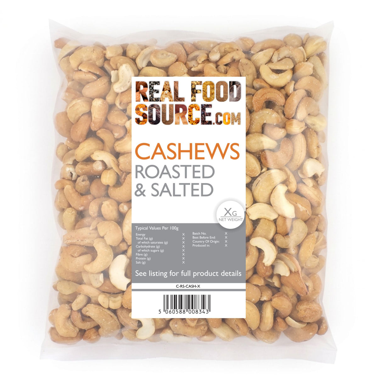 Cashews, Roasted & Salted