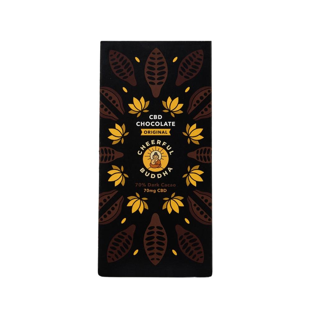 Cheerful Buddha - CBD Infused 70% Dark Chocolate Plain