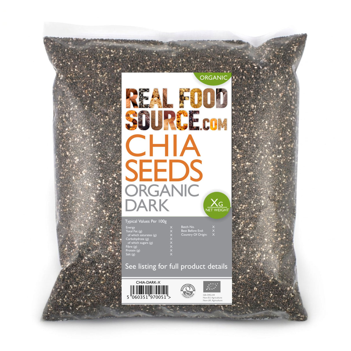 Chia Seeds, Organic Dark