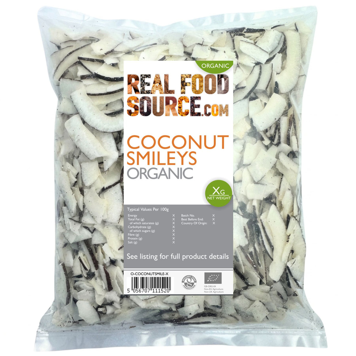 Coconut Smileys, Organic