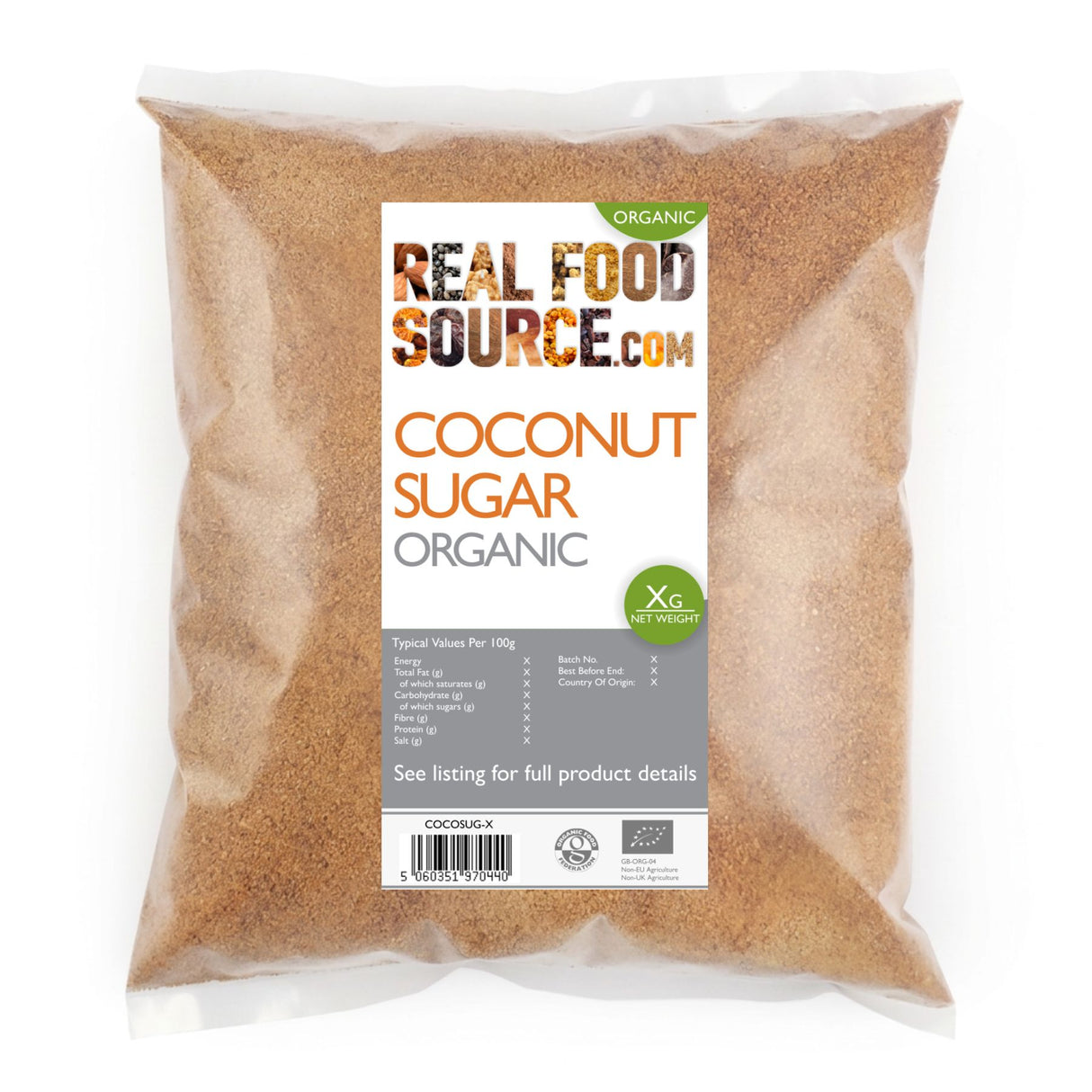 Coconut Sugar, Organic