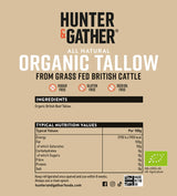 Hunter & Gather Organic Grass Fed British Beef Tallow